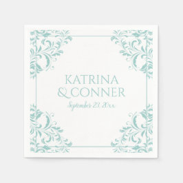 Elegante servetten | Nadine (licht turquoise) 2