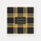 Elegante servetten Zwart Goud Glitter Custom Weddi (Voorkant)