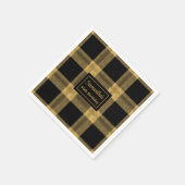 Elegante servetten Zwart Goud Glitter Custom Weddi (Hoek)