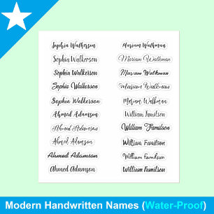 (Elegante Set van 20) Handgeschreven Transparante  Sticker