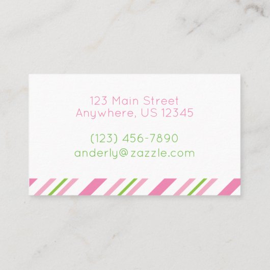 Elegante Settee Sofa Gepersonaliseerde Visitekaart Visitekaartje (Achterkant)