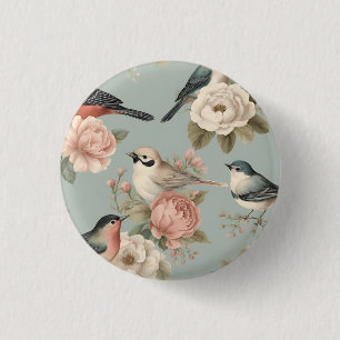 Elegante Shabby Chic Cottagecore Floral Ronde Button 3,2 Cm