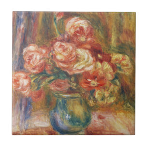 Elegante Shabby Chic Renoir Rozen Schilderij Tegeltje