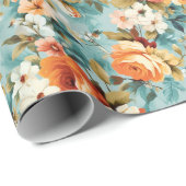 Elegante  Shabby Chic Spring Floral Cadeaupapier (Rol Hoek)