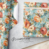 Elegante Shabby Chic Spring Floral Cadeaupapier