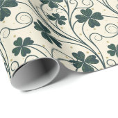 Elegante  Shamrock Cadeaupapier (Rol Hoek)