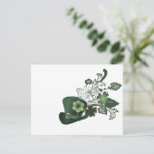 Elegante Shamrock Hoed Briefkaart (Staand voorkant)