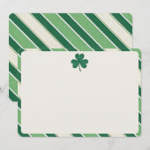 Elegante Shamrock St. Patrick's Day Blank Note Kaa Kaart (Voorkant / Achterkant)