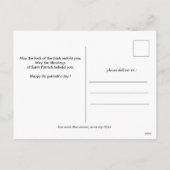 Elegante Shamrock St. Patrick's Day Familiefoto Feestdagenkaart (Achterkant)