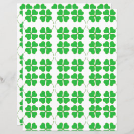 Elegante Shamrocks bijgesneden in goud Scrapbook P