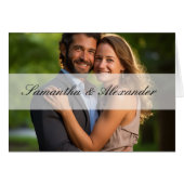 Elegante Sheer Overlay Foto Bruiloft (Voorkant Horizontaal)