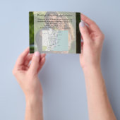 Elegante Sheer Overlay Foto Bruiloft Flyer (Hand)