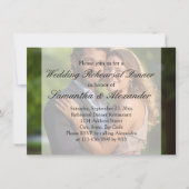 Elegante Sheer Overlay Foto Bruiloft Kaart (Voorkant)