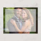 Elegante Sheer Overlay Foto Bruiloft Uitnodiging Briefkaart (Achterkant)