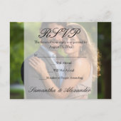 Elegante Sheer Overlay Foto Bruiloft Uitnodiging Briefkaart (Voorkant)