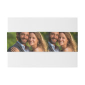 Elegante Sheer Overlay Foto Bruiloft Uitnodigingen Wikkel (Achterkant Voorbeeld)