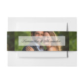 Elegante Sheer Overlay Foto Bruiloft Uitnodigingen Wikkel (Voorkant Voorbeeld)