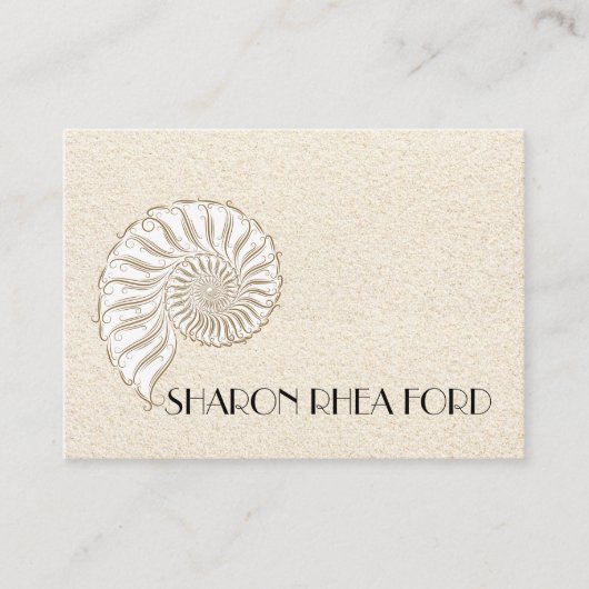 Elegante Shell belkaart / Contacten / Zakelijk Visitekaartje (Voorkant)