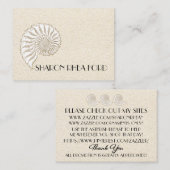 Elegante Shell belkaart / Contacten / Zakelijk Visitekaartje (Voorkant / Achterkant)