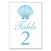 Elegante Shell Blue Nautical Beach bruiloft Kaart (Voorkant)