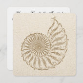 Elegante Shell bruiloft uitnodiging (Voorkant / Achterkant)