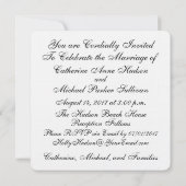 Elegante Shell bruiloft uitnodiging (Achterkant)
