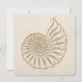 Elegante Shell bruiloft uitnodiging (Voorkant)