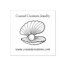 Elegante Shell met Pearl Line Art Logo