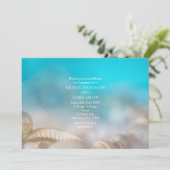 Elegante Shells Beach Bruiloft Verloving Uitnodigi Kaart (Staand voorkant)
