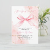 Elegante "She's Tying the Knot" Vrijgezellenfeest  Kaart (Staand voorkant)