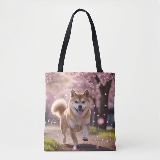 Elegante Shiba Inu Canvas tas (Voorkant)