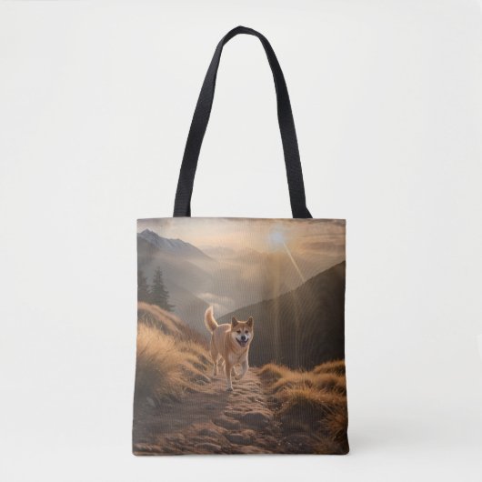 Elegante Shiba Inu Canvas tas (Voorkant)