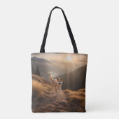 Elegante Shiba Inu Canvas tas (Achterkant)
