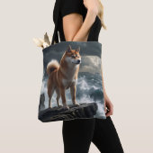 Elegante Shiba Inu Canvas tas (Dichtbij)