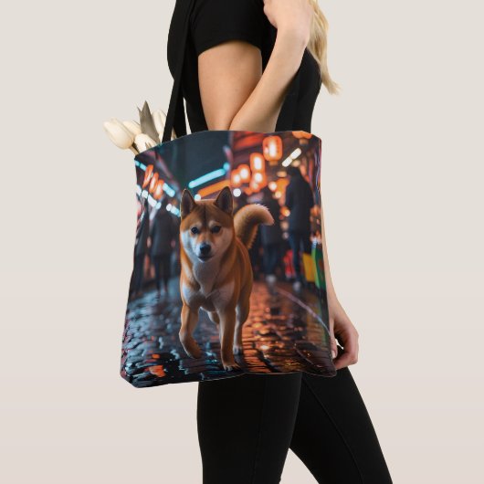Elegante Shiba Inu Canvas tas (Dichtbij)