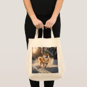 Elegante Shiba Inu kruidenier Canvas tas (Voorkant (product))