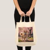 Elegante Shiba Inu kruidenier Canvas tas (Voorkant (product))