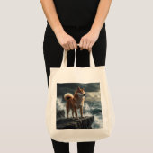 Elegante Shiba Inu kruidenier Canvas tas (Voorkant (product))