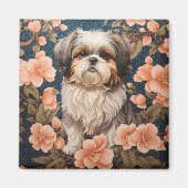 Elegante Shih Tzu hond William Morris geïnspireerd Magneet (Voorkant)