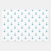Elegante Ship Anchor Wrapping Paper Sheet Set (Voorkant)