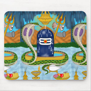 Elegante Shivlingam-muisplaat voor spirituele vibr Muismat