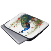 Elegante Siam Peacock Laptop Mouw 13 inch Laptop Sleeve (Voorkant onderkant)