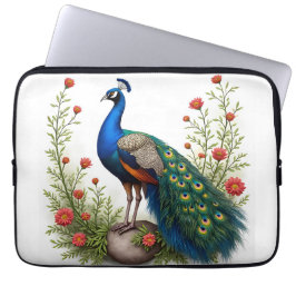 Elegante Siam Peacock Laptop Mouw 13 inch Sleeve