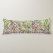 Elegante Siciliaanse mediterrane groene tegels Lichaamskussen (Voorkant)