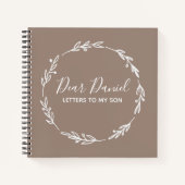 Elegante Sienna Brieven aan mijn zoon Notitieboek (Voorkant)