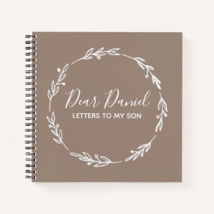 Elegante Sienna Brieven aan mijn zoon Notitieboek