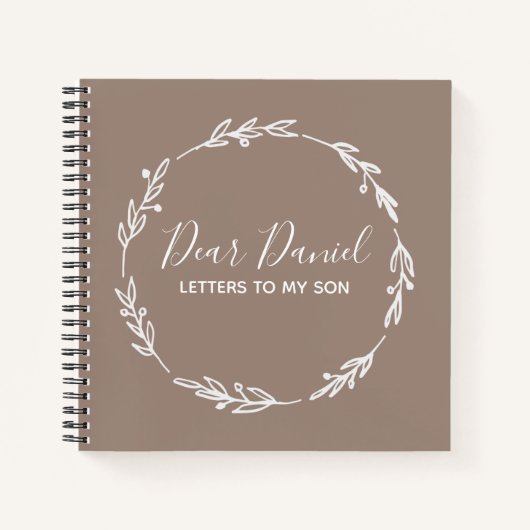 Elegante Sienna Brieven aan mijn zoon Notitieboek (Voorkant)