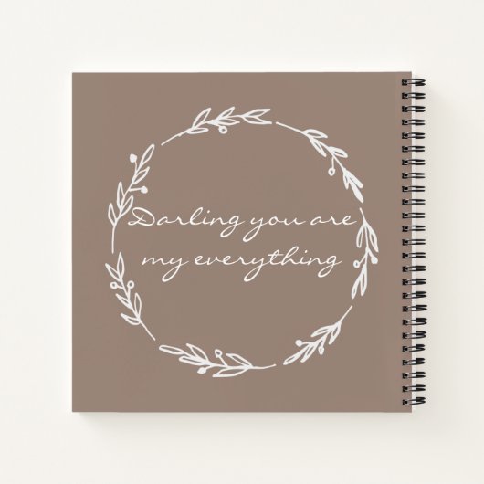 Elegante Sienna Brieven aan mijn zoon Notitieboek (Achterkant)