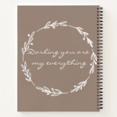 Elegante Sienna Brieven aan mijn Zoon ontwerp Notitieboek (Achterkant)