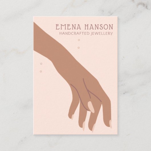 Elegante Sieraden Crafter Armband Hand display kaa Visitekaartje (Voorkant)